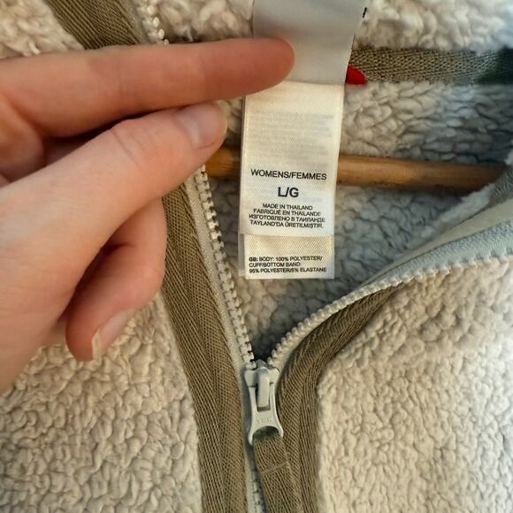 The North Face Women’s Full Zip Fleece Jacket Coat Size L Off White Polyester - Picture 10 of 15
